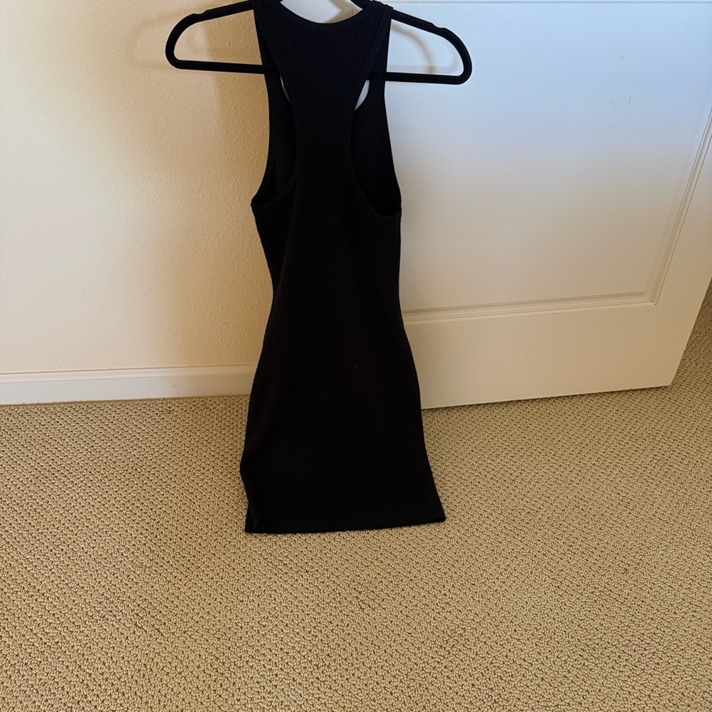 Michael Kors Collection Black Ribbed Sleeveless Midi Dress - Picture 4 of 6
